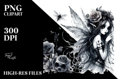 Washed Watercolor Gothic Fairy Product Image 2