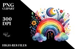 Colorful Wimsicall Vibrant Ranbow | Sublimation Clipart Product Image 3