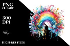 Colorful Wimsicall Vibrant Ranbow | Sublimation Clipart Product Image 1