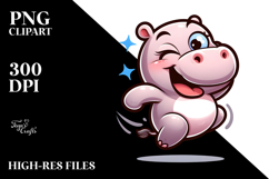 Cartoony Vector Art of a Cute Cartoon Hippo Product Image 2
