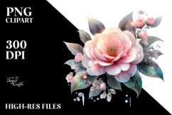like Camellia with Metallic Insertions, PNG Product Image 2