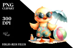 Cute Baby Duck PNG Product Image 2