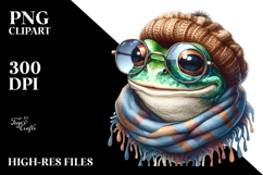 Whimsical Frog Portrait Clipart Product Image 2