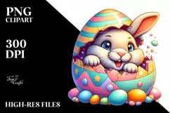 Watercolor Colorful Easter Clipart |T-shirt, Mug, Tumbler Product Image 3