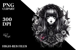 Detailed Gothic Girl PNG Product Image 2