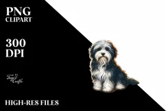 Watercolor Havanese in Sunset | Sublimation | Clipart Product Image 3