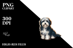 Watercolor Havanese in Sunset | Sublimation | Clipart Product Image 2