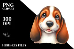 Cute Basset Hound PNG Product Image 2