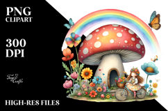 Fairy House Rainbow Scene | Clipart Product Image 2