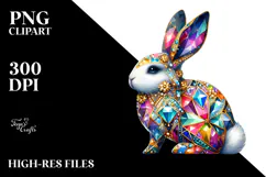 Bunny Made of Diamonds, Transparent PNG Product Image 2