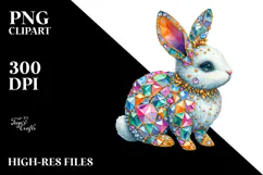 Bunny Made of Diamonds, Transparent PNG Product Image 2