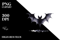 Simple BAT Watercolor Design, High-Res PNG Product Image 2