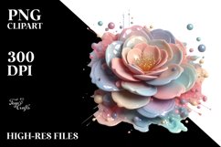 Pastel Glossy Camellia, High-Res PNG Product Image 1