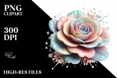 Pastel Glossy Camellia, High-Res PNG Product Image 3