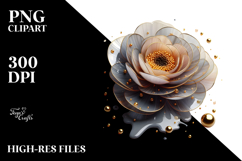 Abstract Glossy Ranunculus PNG Product Image 2