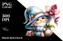 Baby Gnome with Orchid Product Image 2