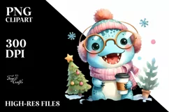 Excited Dinosaur with es PNG Product Image 2