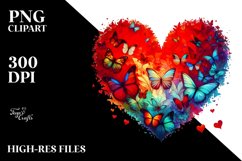 Butterfly Heart PNG Product Image 2