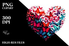 Butterfly Heart PNG Product Image 2