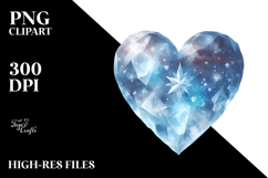 Ice Heart Digital Painting, PNG Product Image 2