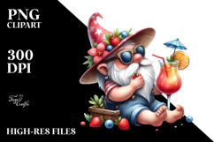 Whimsical Gnome with Cocktail PNG Product Image 2