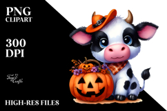 Vibrant Baby Cow Dressed for Halloween | Sublimation | Product Image 2