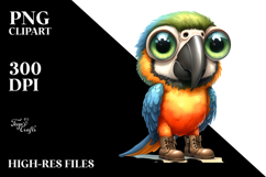 Expressive Macaw in Boots Clipart Product Image 2