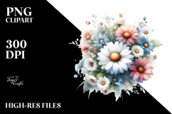 Colorful Washed Daisy PNG Product Image 2