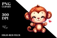 Vibrant Colorful Brownish Sewed Plush Monkey | Sublimation | Product Image 1