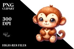 Vibrant Colorful Brownish Sewed Plush Monkey | Sublimation | Product Image 1
