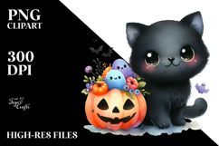 Colorful Baby Black Cat for Halloween | Sublimation | Product Image 2