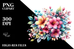 Colorful Glossy Hawaiian Sunflower Frame PNG Product Image 2
