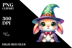 Vibrant Baby Bunny Wizard Hat PNG Product Image 2
