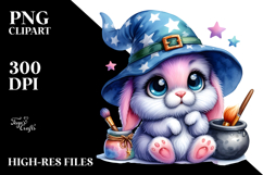 Wizard Bunny with Big Eyes PNG Product Image 2
