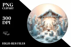 Pastel Christmas Nativity Scene PNG Product Image 2