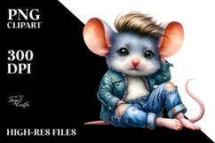 Vibrant Baby Mouse Posing in the Style of PNG Product Image 2