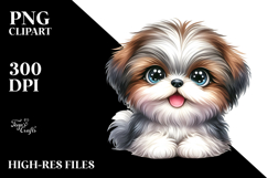 Watercolor Baby Cartoon Shih Tzu PNG Product Image 2
