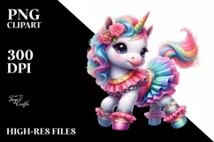 Pastel Unicorn Rumba Dancer PNG Product Image 3