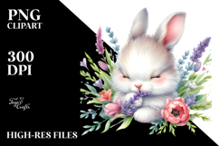 Energetic Rabbit Illustration PNG Product Image 2