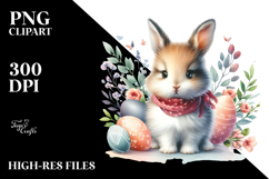 Energetic Rabbit Illustration PNG Product Image 2