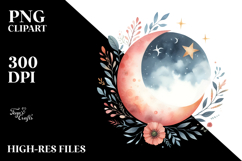 Whimsical Very Simple Half Moon PNG Product Image 2
