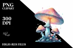 Detailed Magical Mushroom PNG Product Image 1