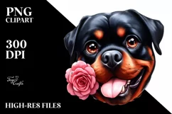 Rottweiler Big Eyes Flower | Wrestling Product Image 1