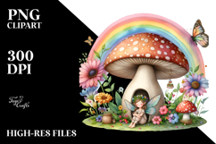 Fairy House Rainbow Scene | Clipart Product Image 2