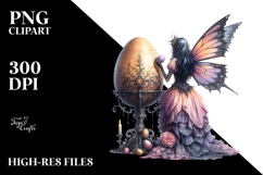 Gothic Fairy with Easter Egg PNG Product Image 2