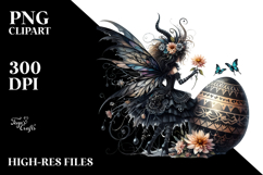 Gothic Fairy with Easter Egg PNG Product Image 2