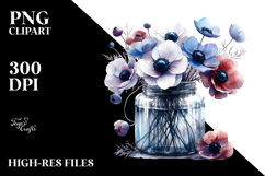 Abstract Jar Anemone Scene | Clipart Product Image 2
