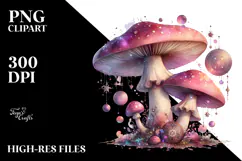 Detailed Magical Mushroom PNG Product Image 2