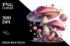 Detailed Magical Mushroom PNG Product Image 1
