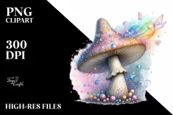 Detailed Magical Mushroom PNG Product Image 1